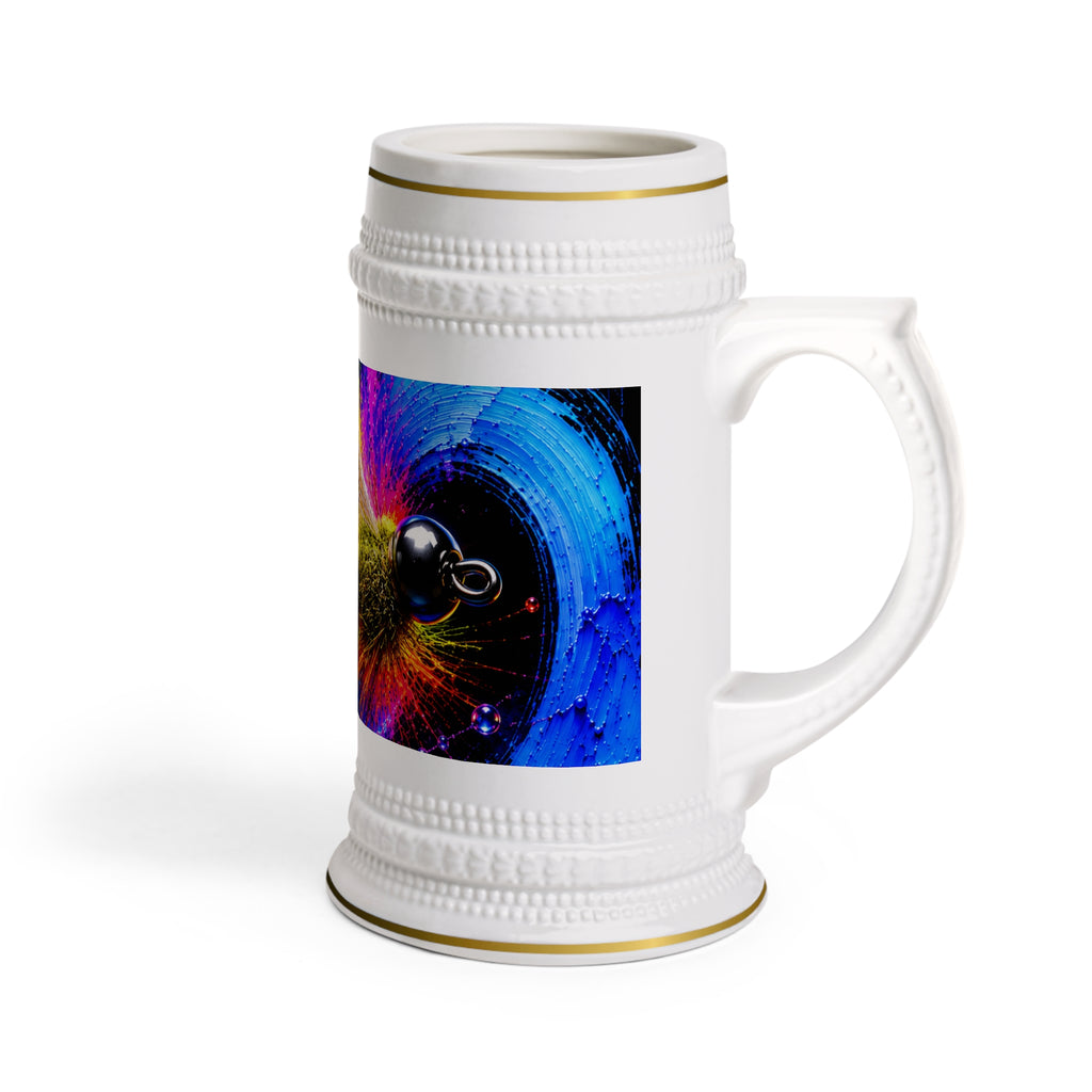Gold Ribbed Hare's Ear Beer Stein Mug | | Ninfa | Pescador