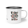 Coffee First Camp Mug - White
