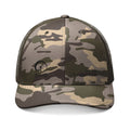 Black camo baseball cap with circular Open Enso logo patch on the front