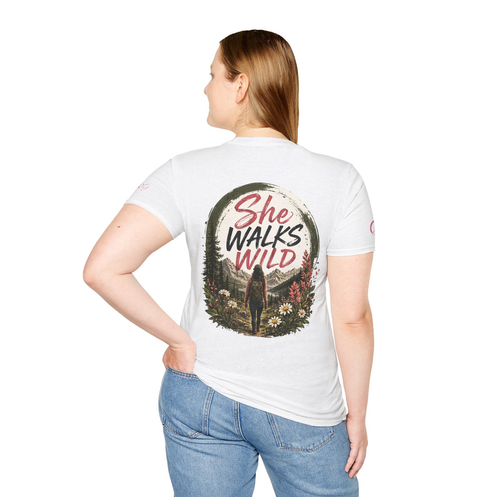 She Walks Wild | Wild Bloom | Wildflower T-shirt
