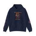 Navy Resilience hoodie with tree and wildflowers