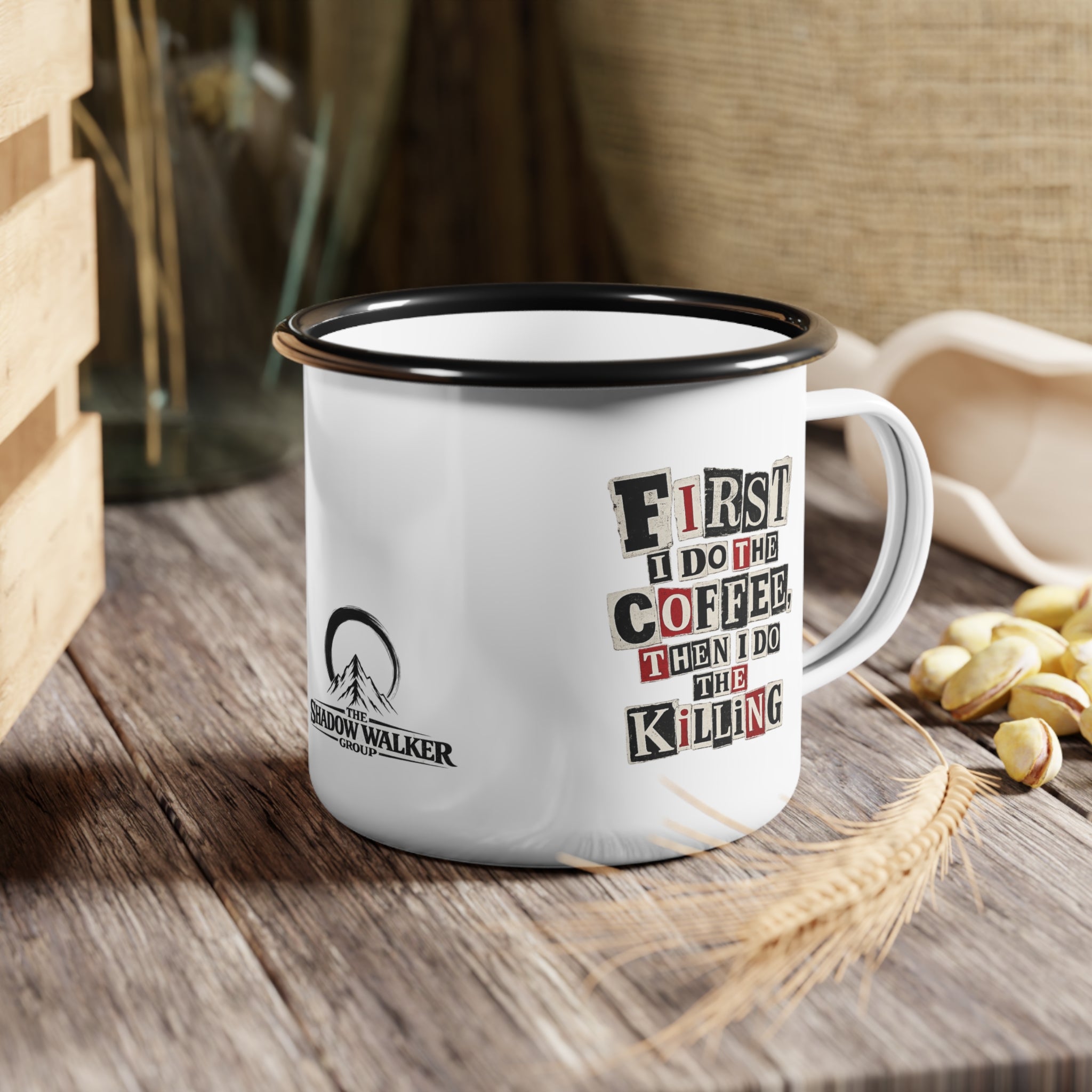 Coffee First Camp Mug - White