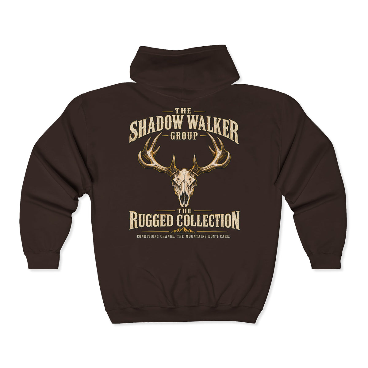 Shadow Walker Rugged Collection | Deer Skull Heavy Blend™ Full Zip Hooded Sweatshirt