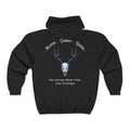 Shadow Walker Group Zip Hoodie — Deer Skull Graphic "Blood Sweat Tears"
