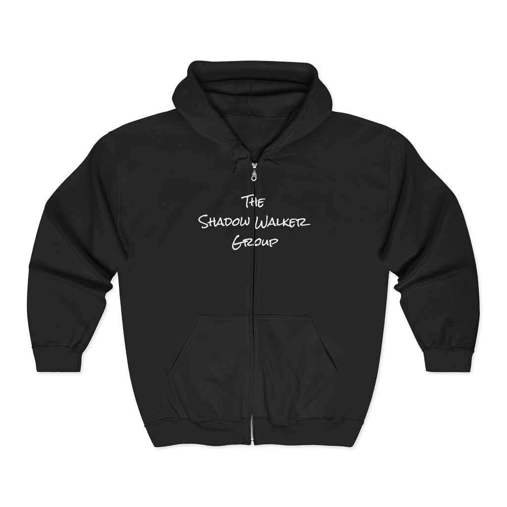 Shadow Walker Group Zip Hoodie — Deer Skull Graphic "Blood Sweat Tears"