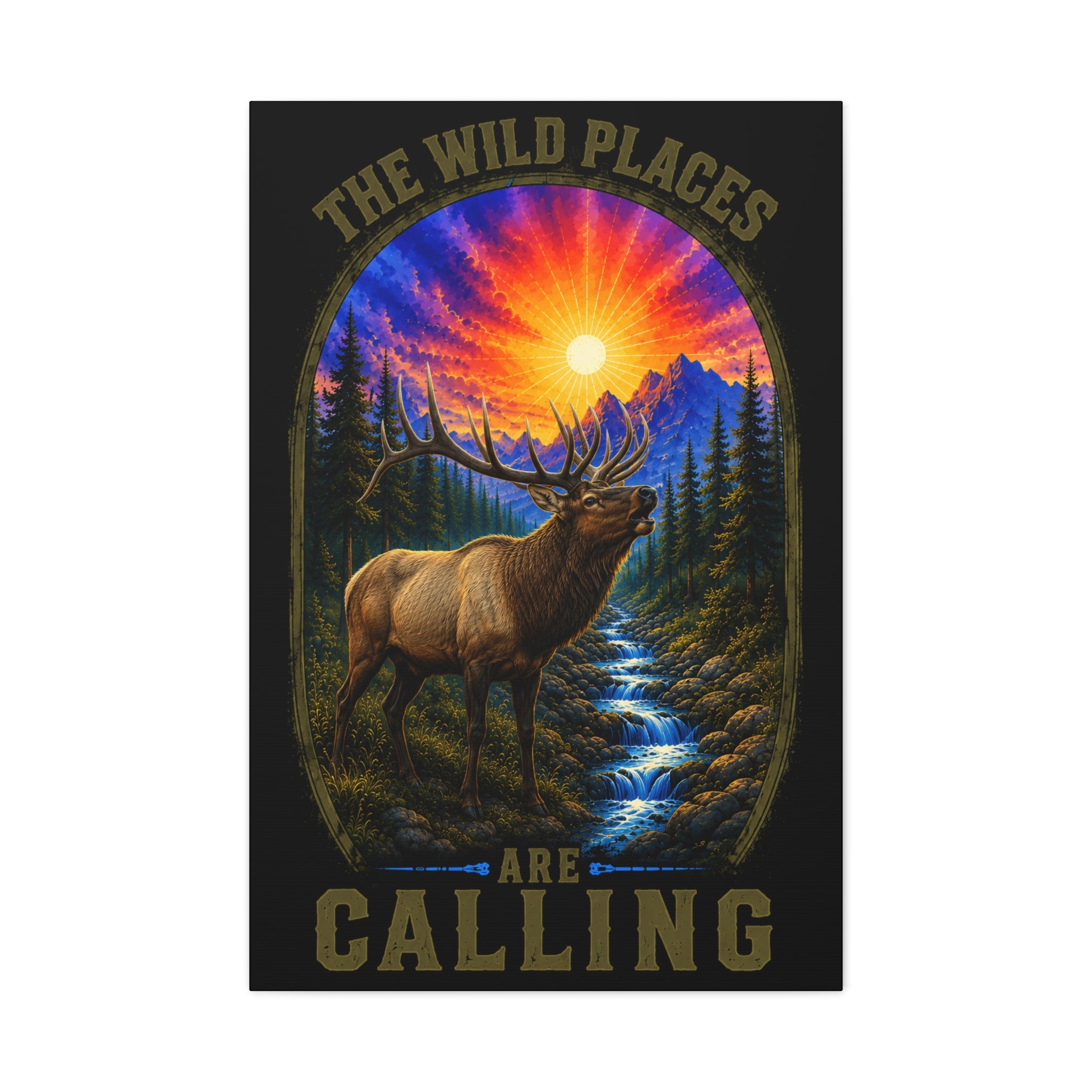 Wild Places Elk - Canvas 24x36