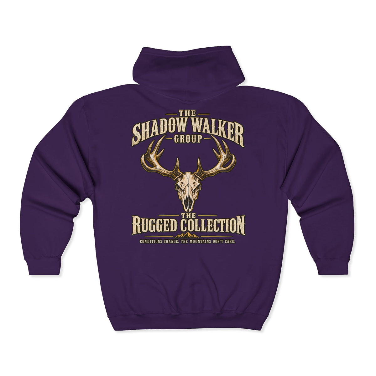 Shadow Walker Rugged Collection | Deer Skull Heavy Blend™ Full Zip Hooded Sweatshirt