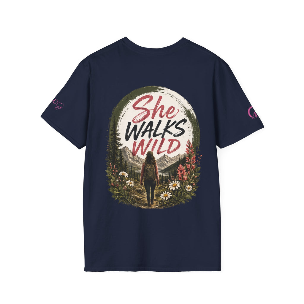 She Walks Wild | Wild Bloom | Wildflower T-shirt
