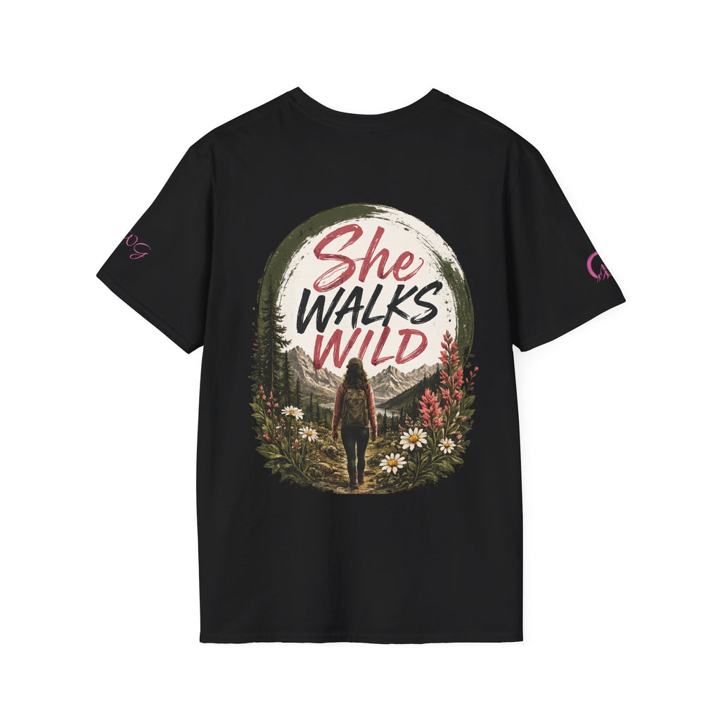 She Walks Wild | Wild Bloom | Wildflower T-shirt