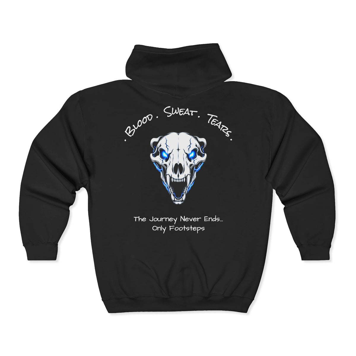 Blood. Sweat. Tears. | Bear Skull Full-Zip Hoodie