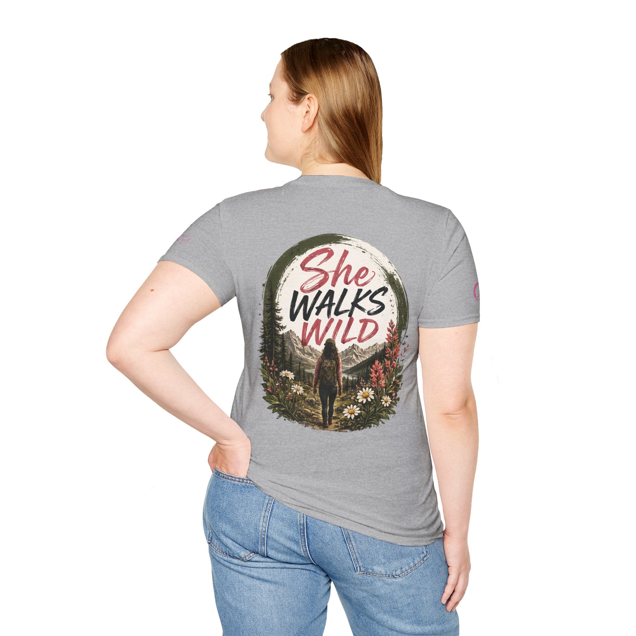 She Walks Wild | Wild Bloom | Wildflower T-shirt