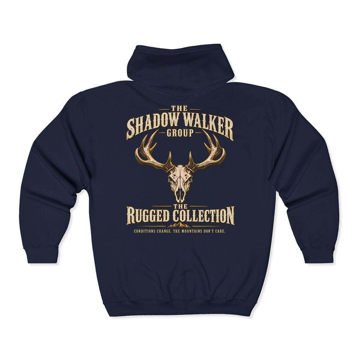 Shadow Walker Rugged Collection | Deer Skull Heavy Blend™ Full Zip Hooded Sweatshirt