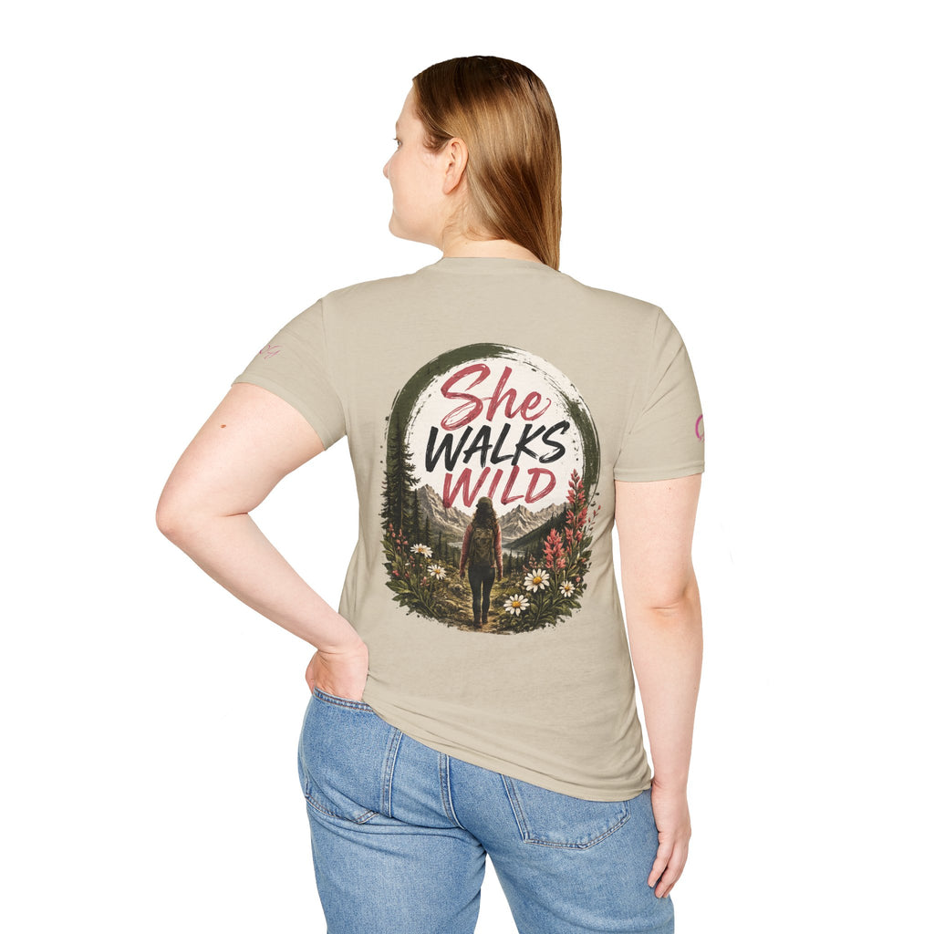 She Walks Wild | Wild Bloom | Wildflower T-shirt